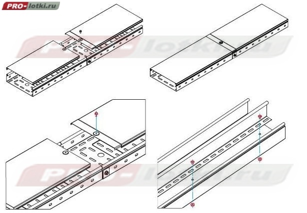 Крышка лотка dkc. Сборка лотка ДКС 100х100. Комплект соединительный для перфорированного лотка ДКС. Чертёж лоток перфорированный 100х50х2000. Соединитель лотков ДКС 100.